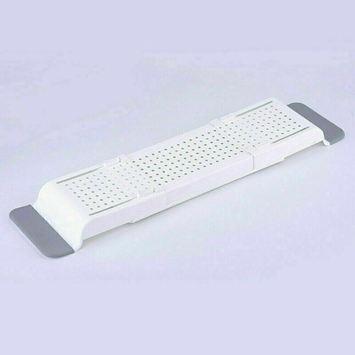 Expandable White Bath Caddy Holder Tray Over Bathtub Rack Support Spa Bathroom - Picture 7 of 10