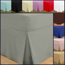 Fitted Valance Sheets Egyptian Cotton Bedding Double Single Super King Size Deep