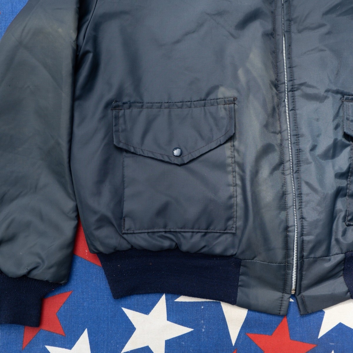 VTG 70s 80s B-10 Nylon Flight Jacket Size 2XL | eBay