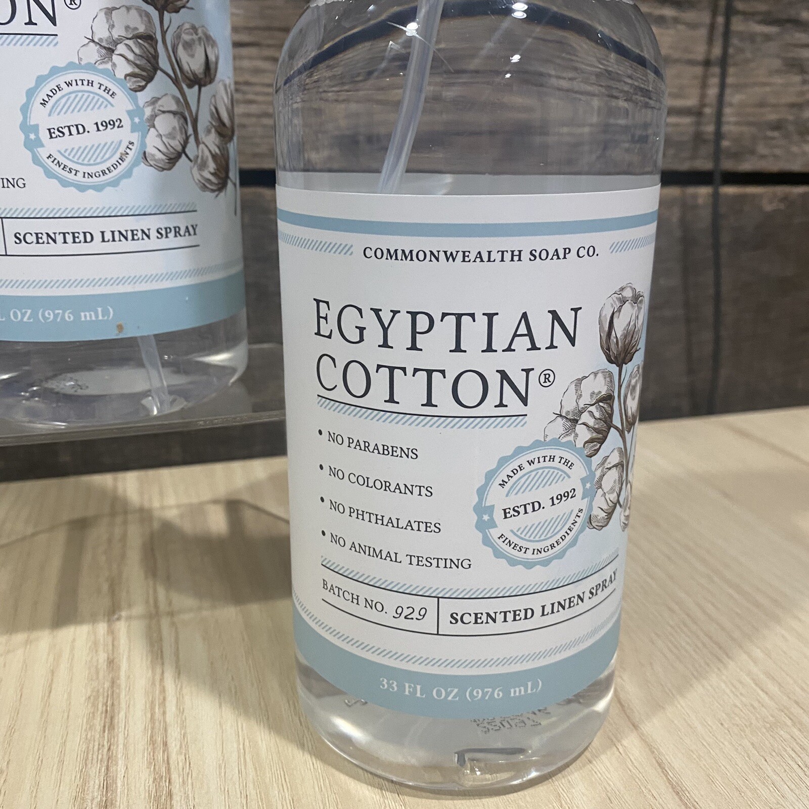 (2) Commonwealth Soap Co. CST EGYPTIAN COTTON Fabric & Room Spray 33