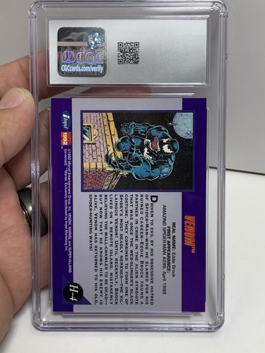 1994 FLEER MARVEL UNIVERSE CYCLOPS POWER BLAST #8 & 1992 Venom Marvel CGC 8 - Picture 11 of 11