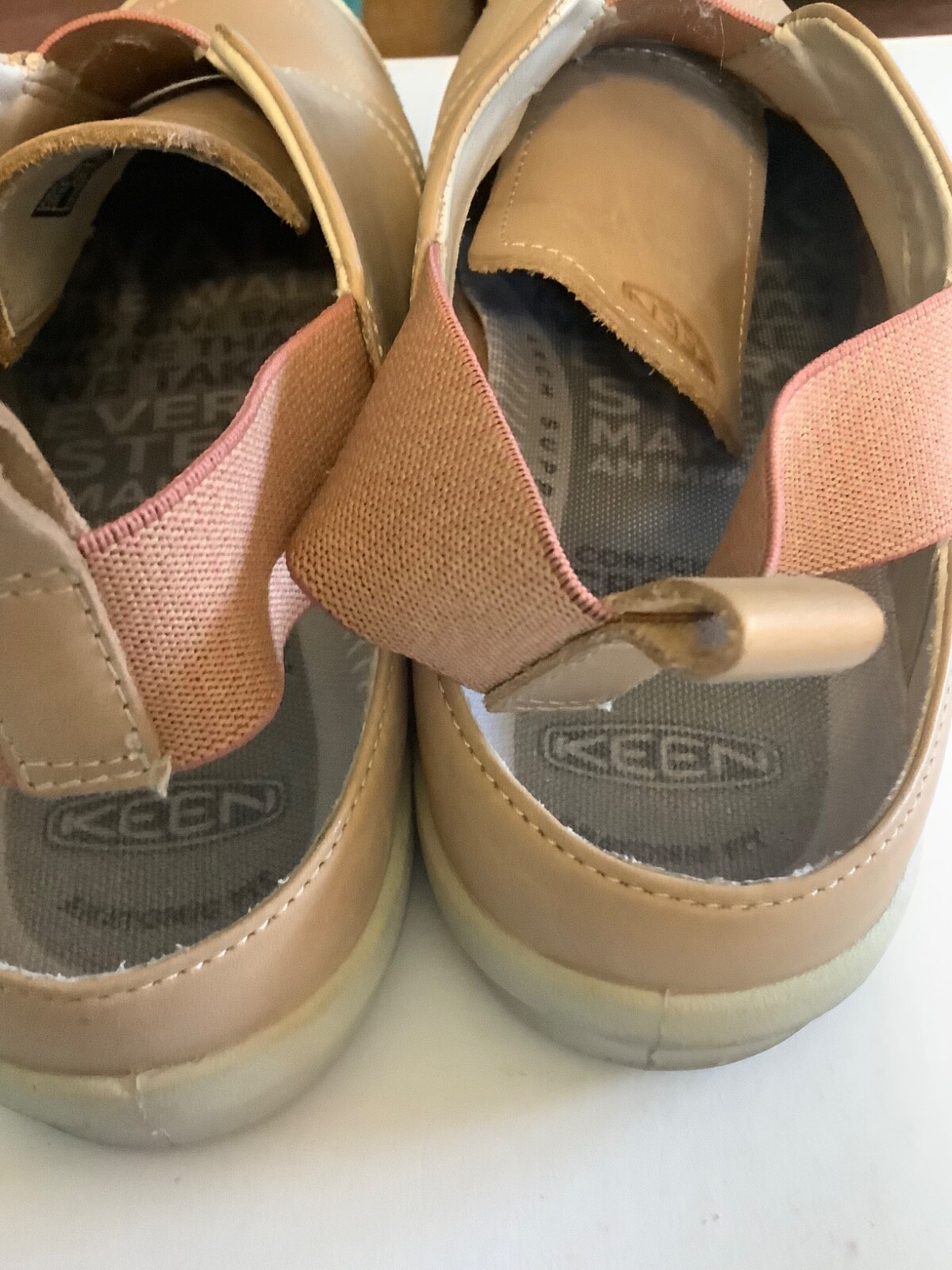 Scarpe sandali mules Keen Lorelei II slip on sling pelle marrone taglia 9 VG