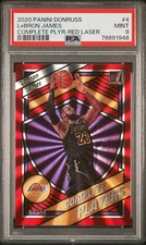 PSA 9 2020-21 Donruss Complete Players Holo Red Laser #4 LeBron James /99 Pop5