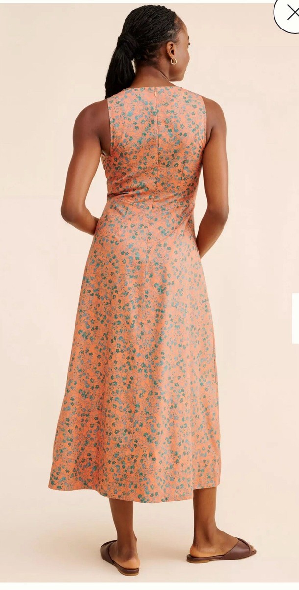 madewell floral twist front poplin midi dress Floral Twist Front Poplin Midi Dress (Women)