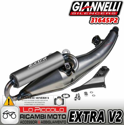 31645P2 Exhaust Silencer Giannelli Extra V2 Peugeot Ludix 50 2004 2005 2006 2007