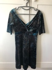 BETSEY JOHNSON vintage 90s grunge crushed velvet short dress. Size M/UK 10