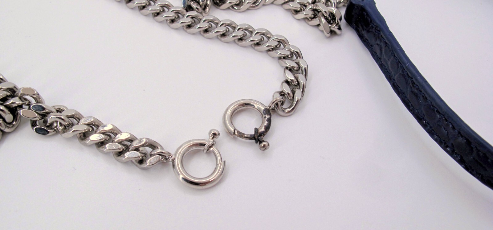 Borsa a tracolla originale YVES SAINT LAURENT "WOC" effetto coccodrillo blu "STE"**