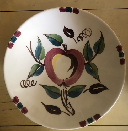 Purinton Pottery Slipware APPLE Pattern Serving Platter - 12” Round - Picture 3 of 6