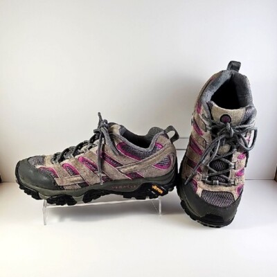Merrell Women's Moab 2 Vent Castlerock Vibram Grey/Pink J06094 Hiking Shoes- 9.5