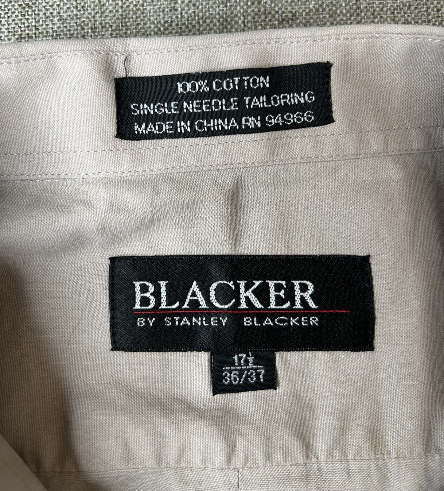 Blacker by Stanley Blacker Button Up Dress Shirt … - image 5