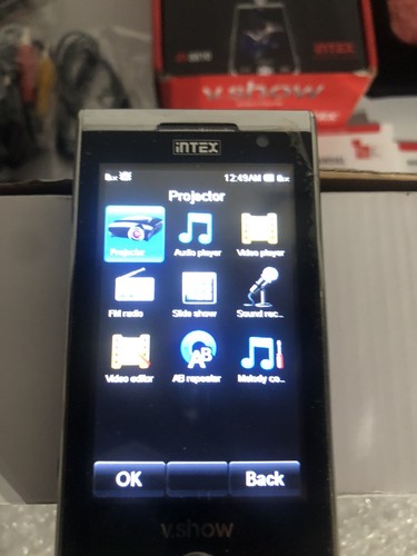 V.show Mobile Theatre INTEX In8810 Dual SIM Phone Built In Projection,Touch Scr. - Afbeelding 13 van 23