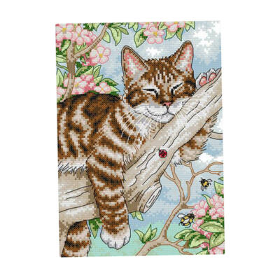 Dimensions Needlecrafts Kreuzstich-Set niedliches Katzenmuster zum Selbermachen Heimornamente