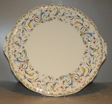 NEW Eared Round Cake Platter , Toscana Patter...