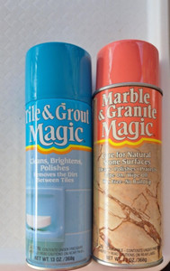 2-Pack Vintage Magic Marble/Granite & Tile/Grout 13oz Aerosol ~98% Full