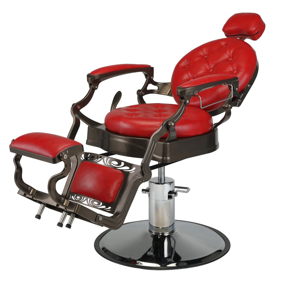 Vintage Heavy Hydraulic Duty Barber Chair Recline Styling Beauty Salon