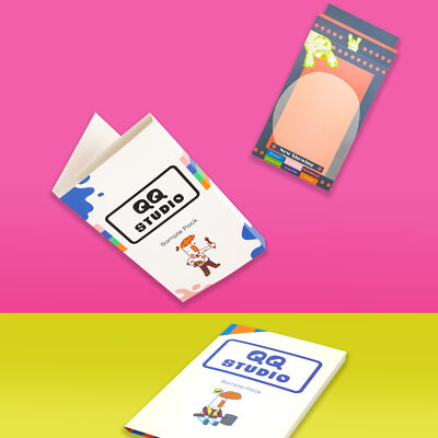 QQ Studio Sample Pack Folder Custom Printing Mylar Style Size Packaging