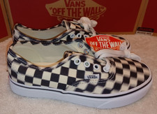 Vans Men's 3.5/Women's 5 Authentic Checkered Blur Black White/Checkerboard