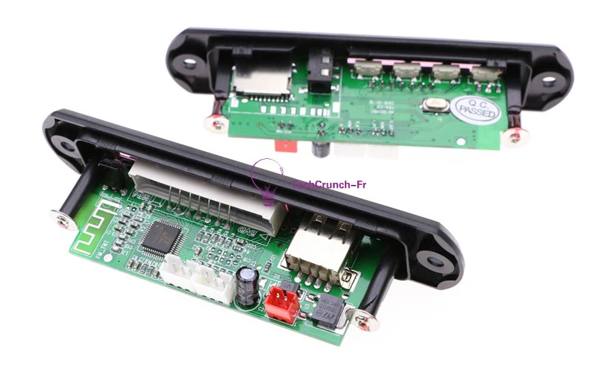 12V Car Wireless MP3 WMA Audio Decoder Board USB TF FM Radio Module - Photo 3/4