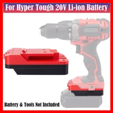 Adapter For Hyper Tough 20V Lithium-Ion Battery To For Bauer 20V Cordless Tools