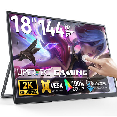 18 Zoll 2K 144Hz Tragbarer Monitore-Touchscreen 2560*1600 QHD Laptop-Bildschirm