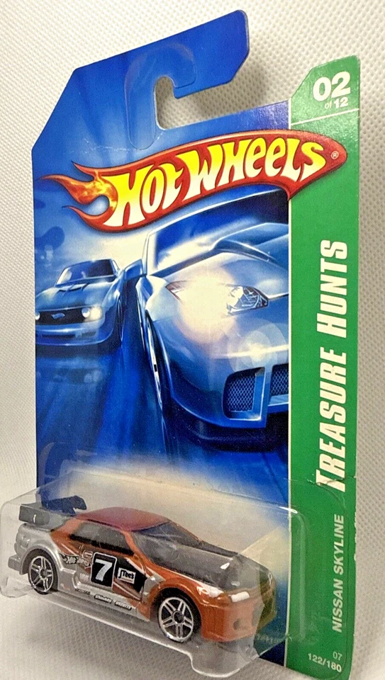 2007 HOT WHEELS NISSAN SKYLINE TREASURE HUNT # 2 OF 12 CARD # 122/180 K7613 - Image 2 of 4