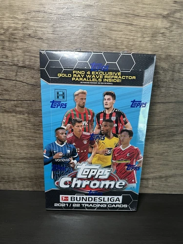 2021-22 Topps Chrome Bundesliga Soccer Factory Sealed LITE Hobby Box 16 Packs NW