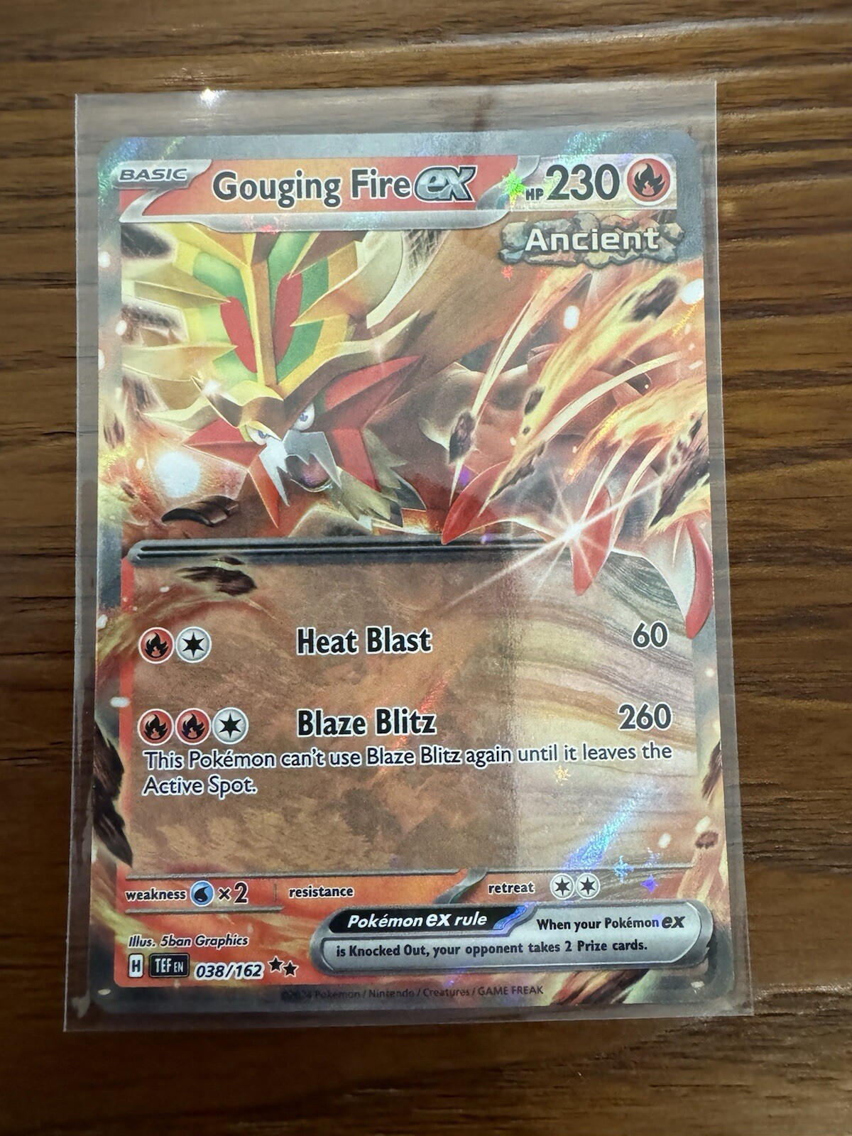 Pokemon Gouging Fire ex 038/162 Temporal Forces Double Rare NM