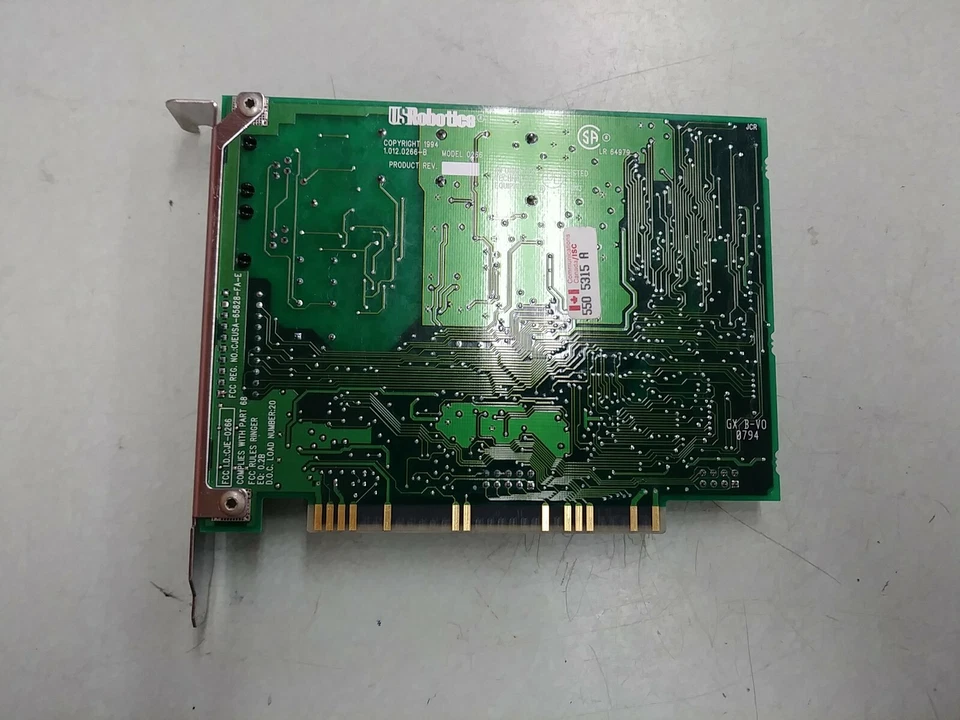 US Robotics 8-Bit ISA 14.4K Internal Sortster Faxmodem Card Model 1.012.0266-B - Image 4 of 4