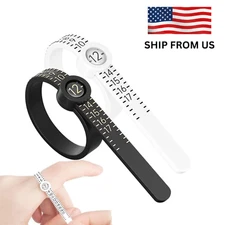 "2pcs Ring Sizer Set US 1–17 | Finger Gauge Tool & Magnifier for Jewelry Sizing"