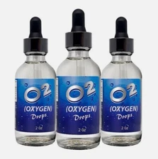 3 Oxygen Liquid Drops  Health Naturally Dropper Cell Stabilized Energy Health