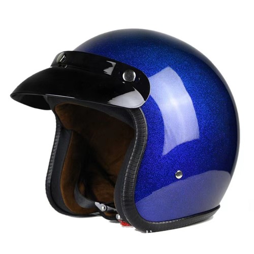 Motorcycle Open Face Helmet 3/4 Retro Vantage Helmets for Scooter Chopper Men - Picture 7 of 9