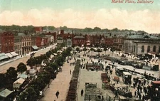 Vintage Postcard 1910's The Market Place Salisbury Wiltshire England UK