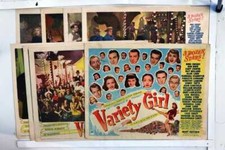 ORIGINAL LOBBY CARDS - VARIETY GIRL - 1947 - set of 8 -  Bing Crosby, Bob Hop...