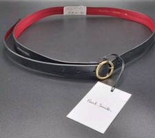 Paul Smith - Casual/Worn Black - 25mm Leather - PS Belt - 80cm - Made In Spain