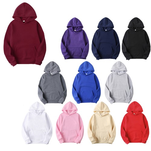 Herren Sweatshirt mit Tasche Langarm Pullover Hoodie lose Outwear Training - Bild 2 von 96