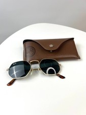 Ray-Ban RB3556 001/45 Octagonal Classic Gold Sunglasses Green G-15 Lens 53mm