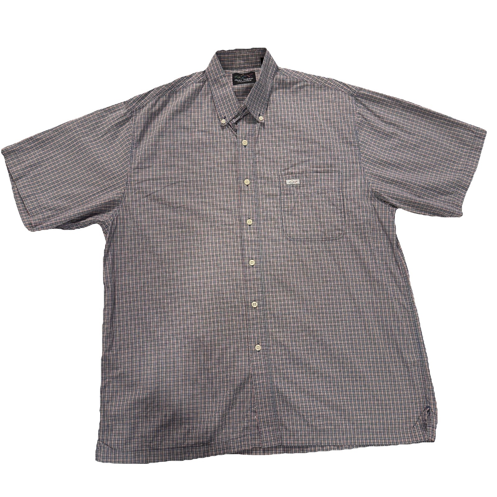 Greg Norman Men’s Button Down Shirt Plaid Size Large