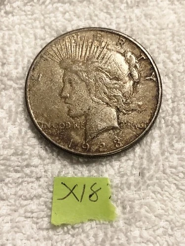 1923 S LIBERTY PEACE SILVER DOLLAR VG CONDITION LOT #X18