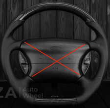 Ford Lightning Svt Custom Steering Wheel Carbon Fiber 99-2004 Black Ford Lightning Svt Custom Steering Wheel Carbon Fiber 99-2004 Black