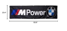 Daoops BMW Flag M Power Automotive Repair Racing 2x8ft Banner 