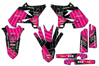 2002-2004 Passt Für UFO RESTYLE YZ 125 RACE SERIES Pink Senge Grafikset