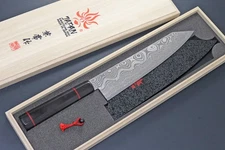 Kanetsune Japan KC-815 Namishibuki Kiritsuke-Gyutou 210mm Damascus Kitchen Knife