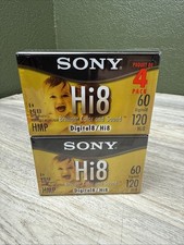 Sony Hi8 Digital8 60/120 HMP P6-120HMPL 4 Pack New/Sealed Camcorder Tape NOS