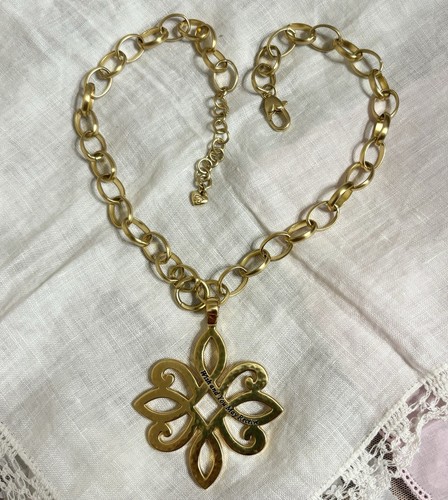 Collana catena Brighton Apollo Versailles ciondolo medaglione placcato oro - Foto 2 di 8