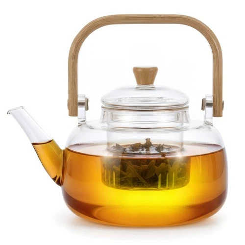 Clear Glass Teapot 800ML with Removable Infuser