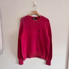 Vintage Polo Ralph Lauren Sun Faded Knit Pullover Sweater Size Large Red Y2K