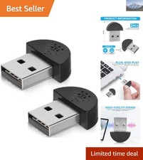 Lightweight USB Mini Microphone Duo - Great for Chats, Recordings Streaming