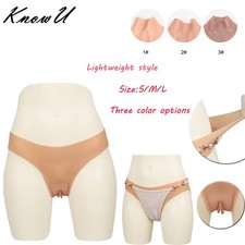 S/M Realistic Silicone Panties Fake Vagina Hiding Gaff Crossdresser Cosplay