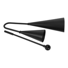 Black Metal Cowbell with Stick for Performance Use Clear Sound 1 Set