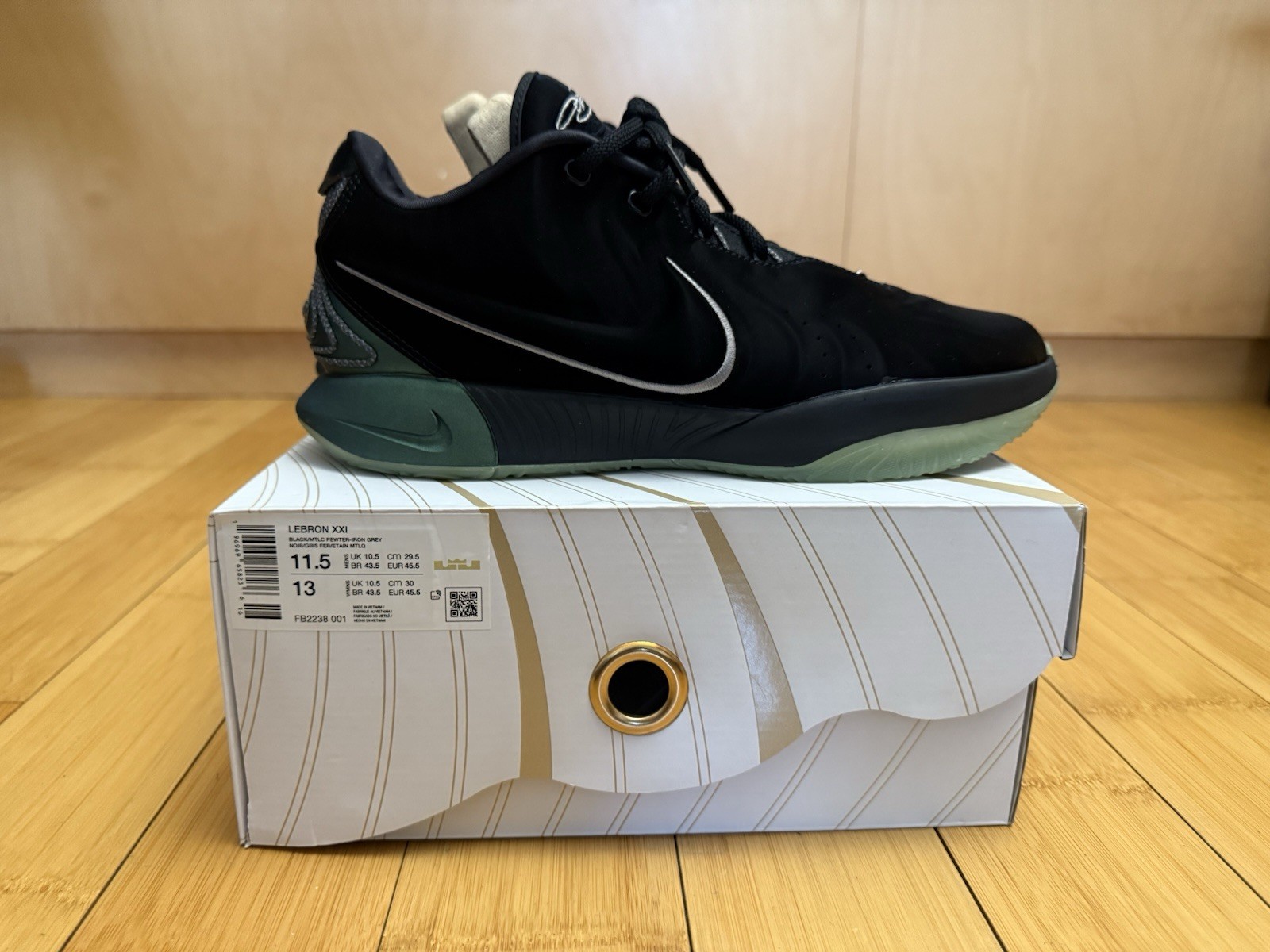 Nike LeBron 21 (XXI) Black- Tahitian- Mens Size 11.5